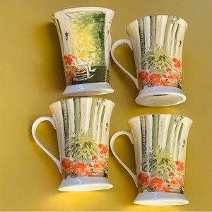 Mary Whaley Adams Artist Art For The Table Pimpernel Mugs Set of 4